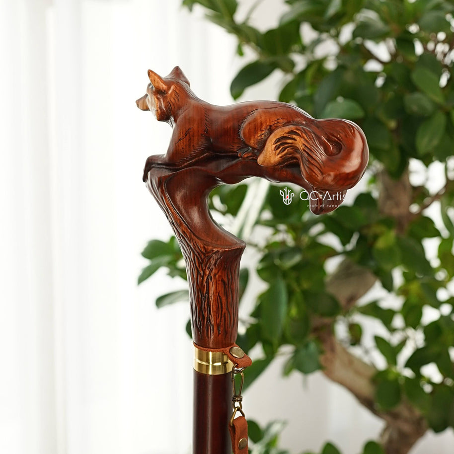 Canne de marche élégante en bois Fox