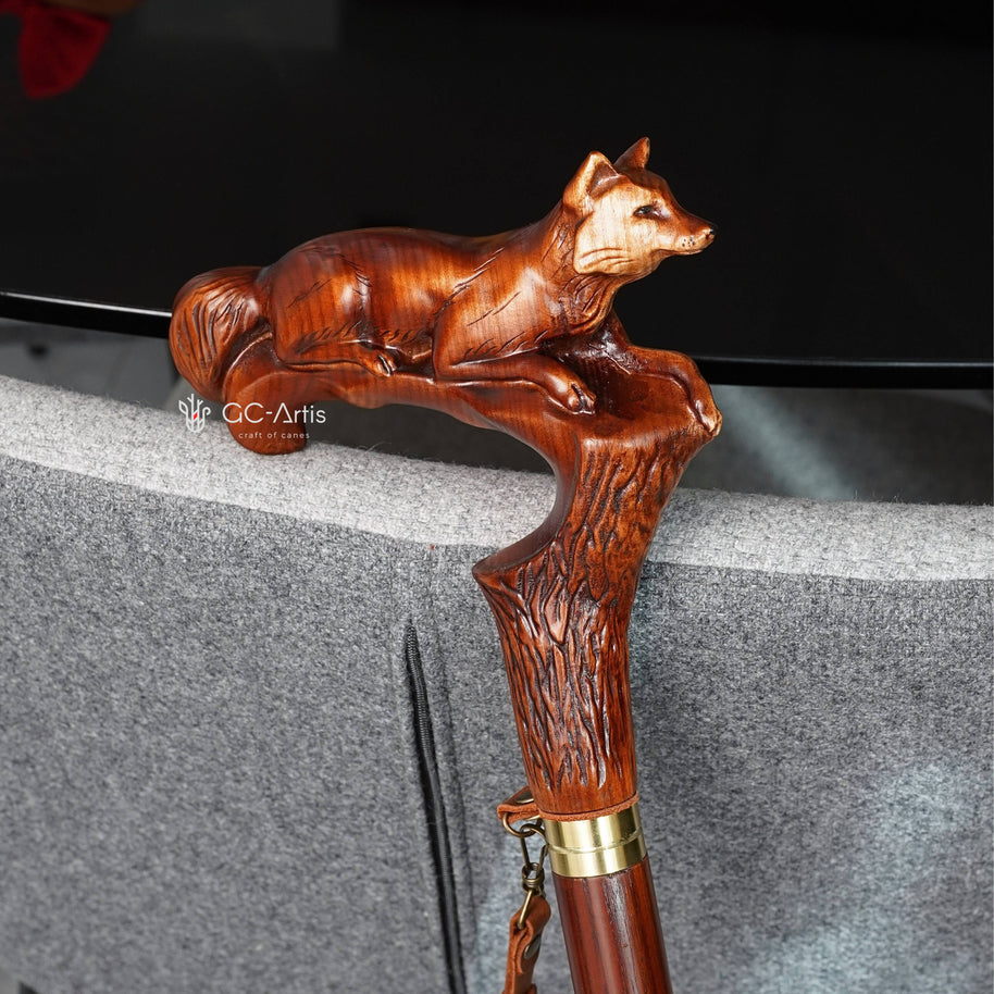 Canne de marche élégante en bois Fox