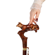 Fox Elegant Wooden Wooden Walking Stick Cane