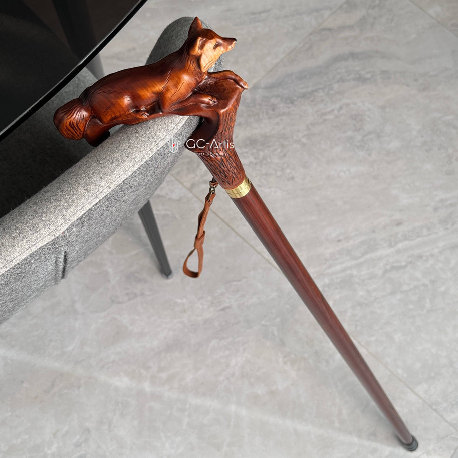 Canne de marche élégante en bois Fox