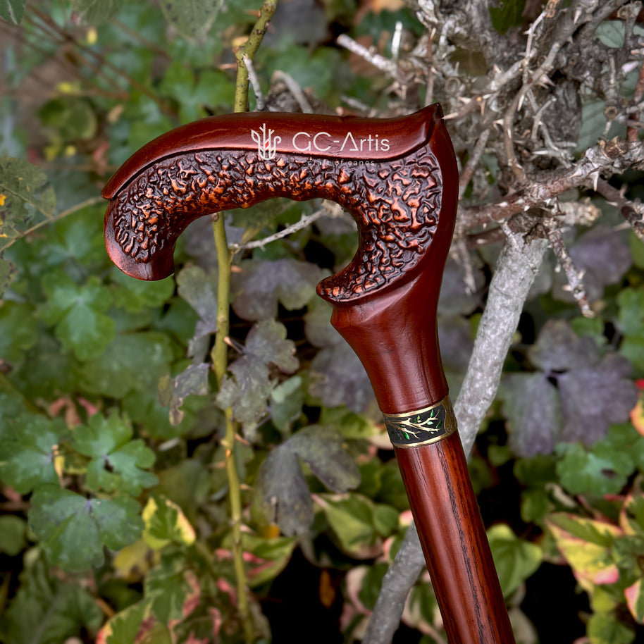 GRACE Canne élégante en bois - Foncée