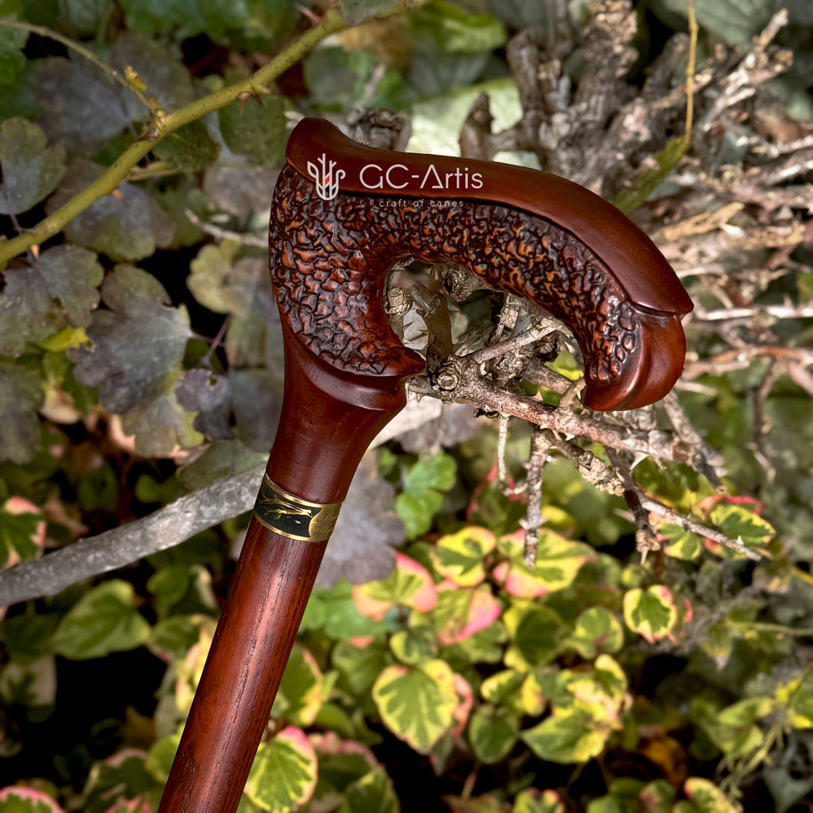 GRACE Canne élégante en bois - Foncée