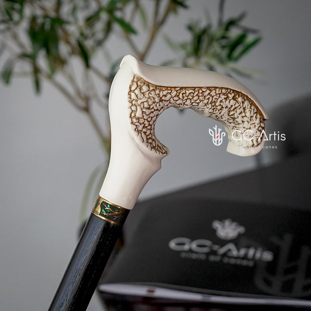 GRACE Elegant Wooden Walking Cane - White