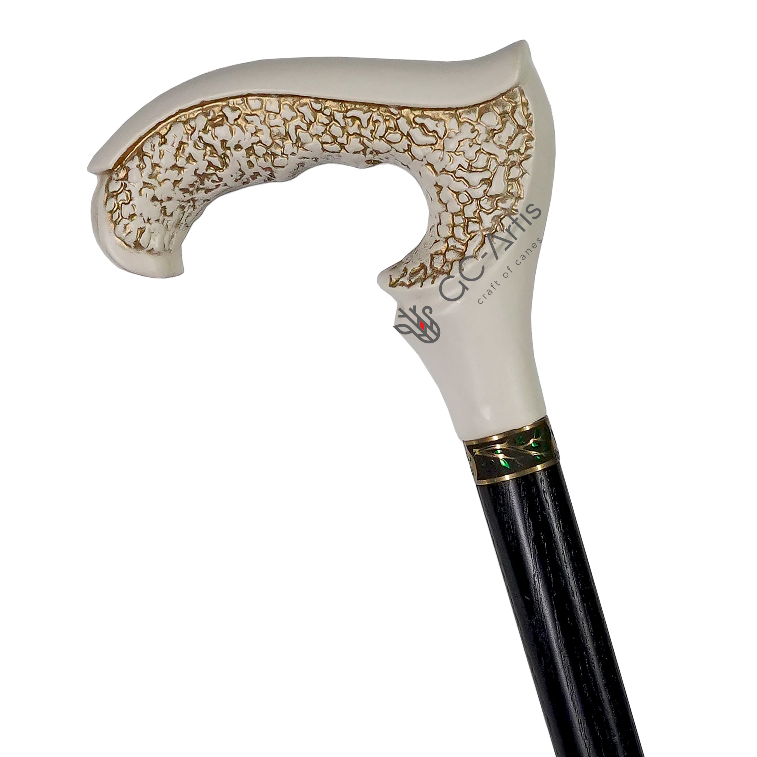 GRACE Elegant Wooden Walking Cane - White