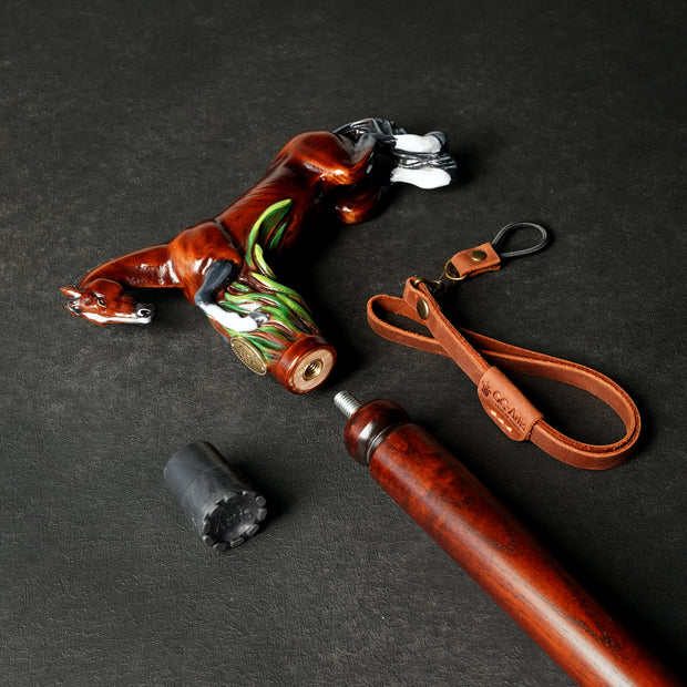 Sprint Horse Brown Handpainted – Designer Wooden Walking Cane
