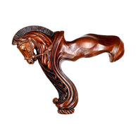 Replacement Ergonomic Wooden Handle for Walking Stick Cane without a shaft