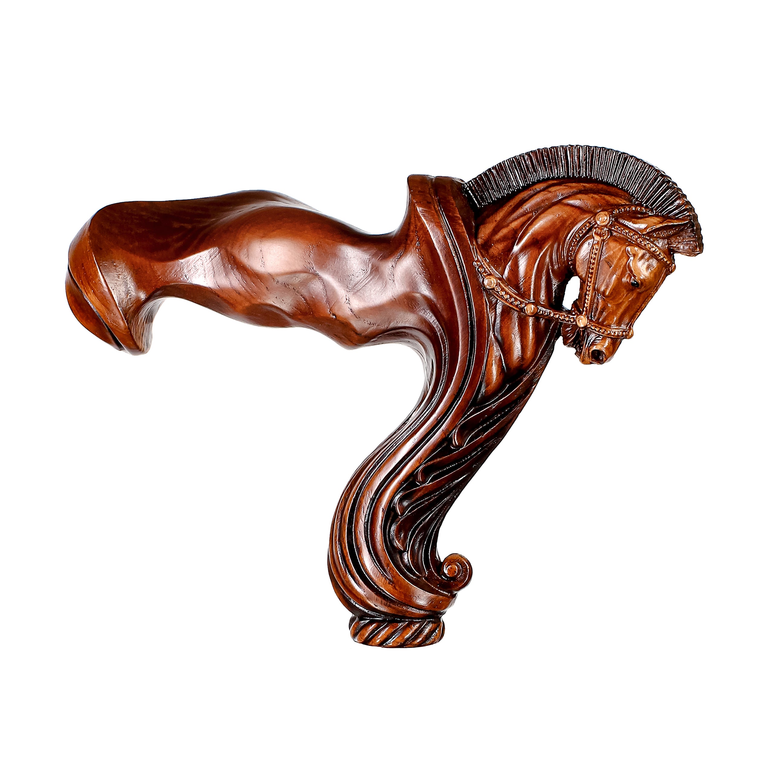 Manche en bois ergonomique de rechange pour canne de marche sans la tige