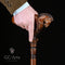 Ergonomic Palm Grip Handle Pegasus Horse Wooden Cane Walking Stick