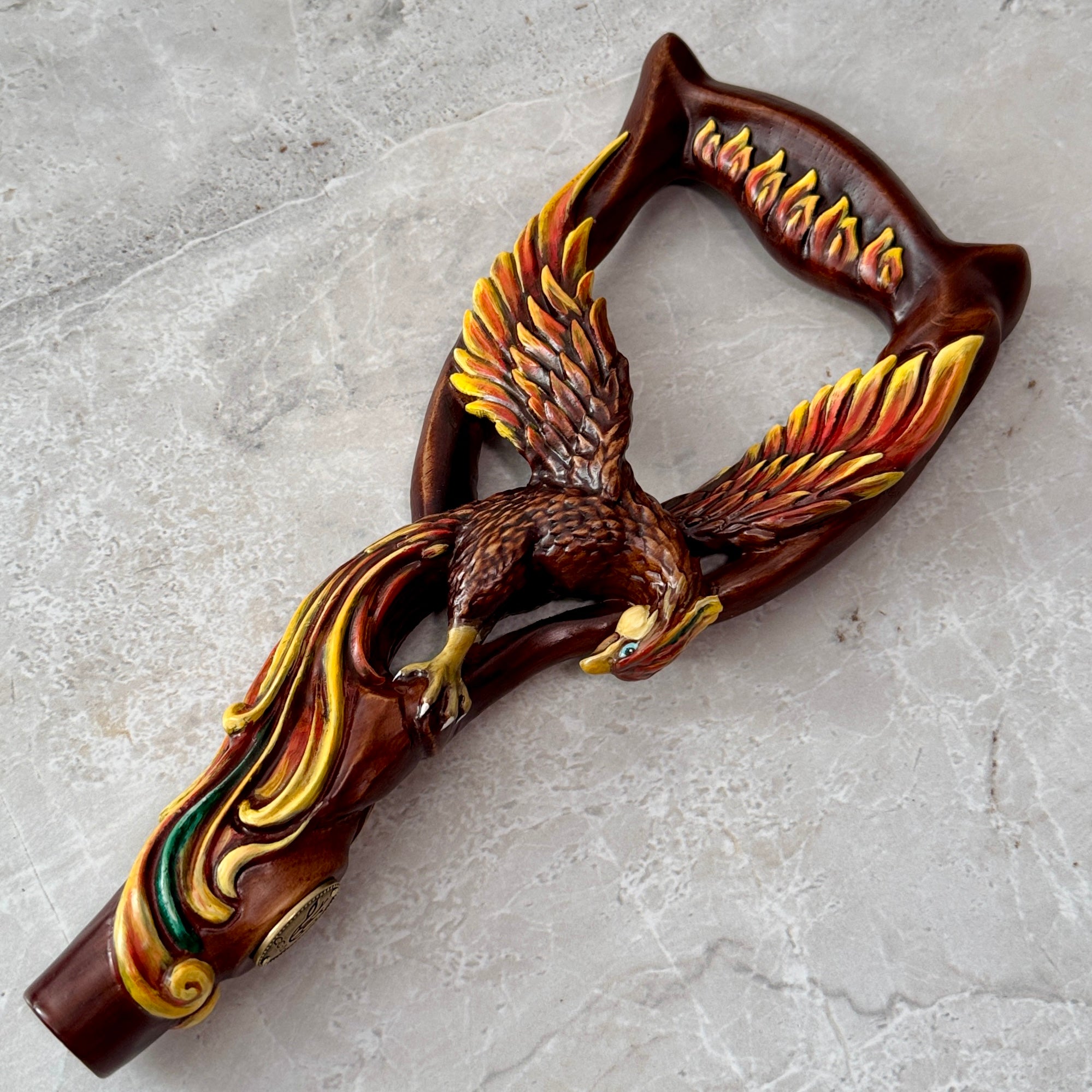 Phoenix Bird Dark – Hand-Carved