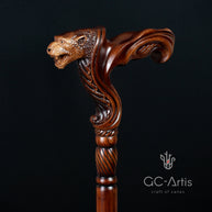 Bastón de madera Jaguar con empuñadura ergonómica de palma