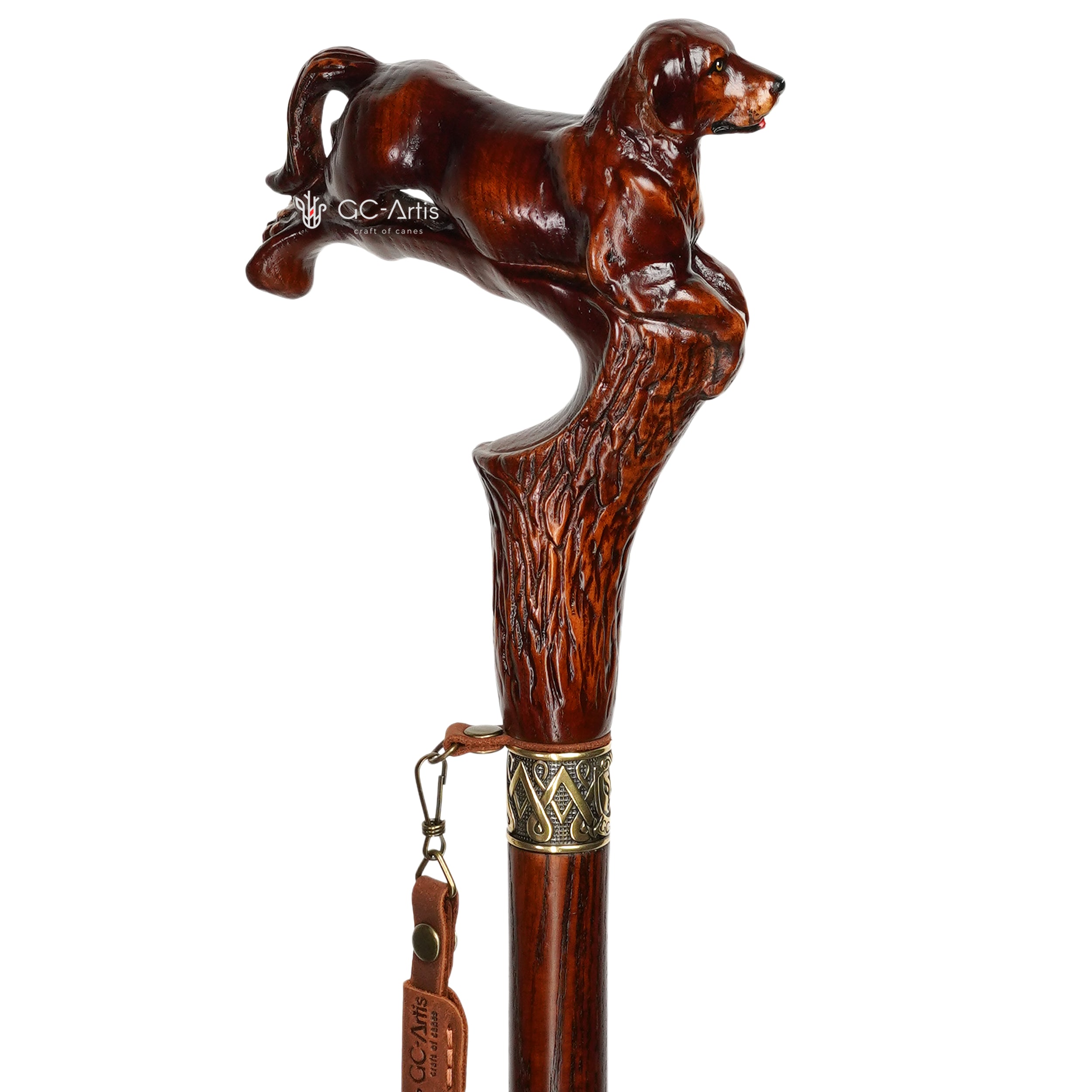 Labrador Dog Dark – Designer Wooden Walking Cane