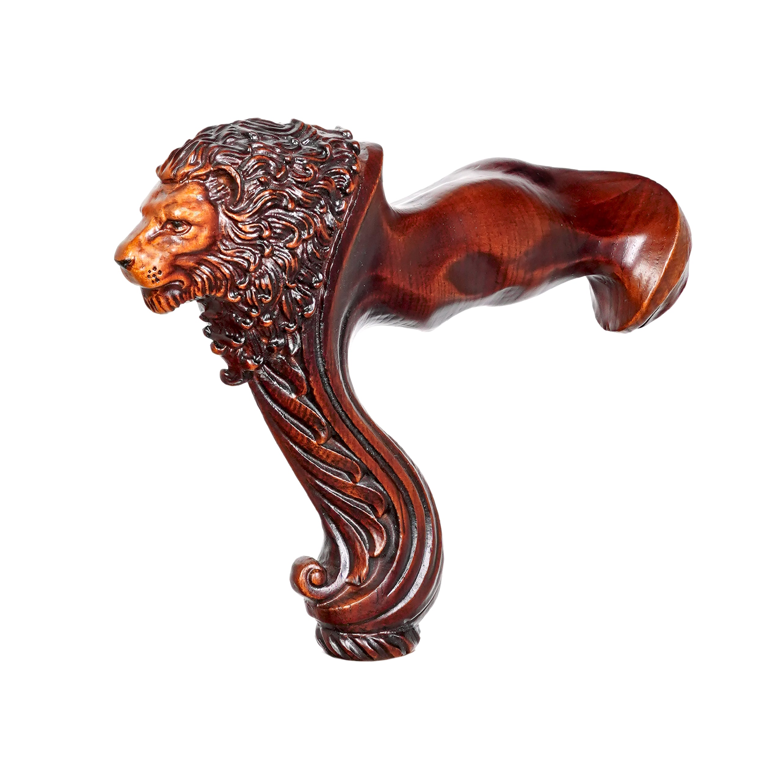 Replacement Ergonomic Wooden Handle for Walking Stick Cane without a shaft