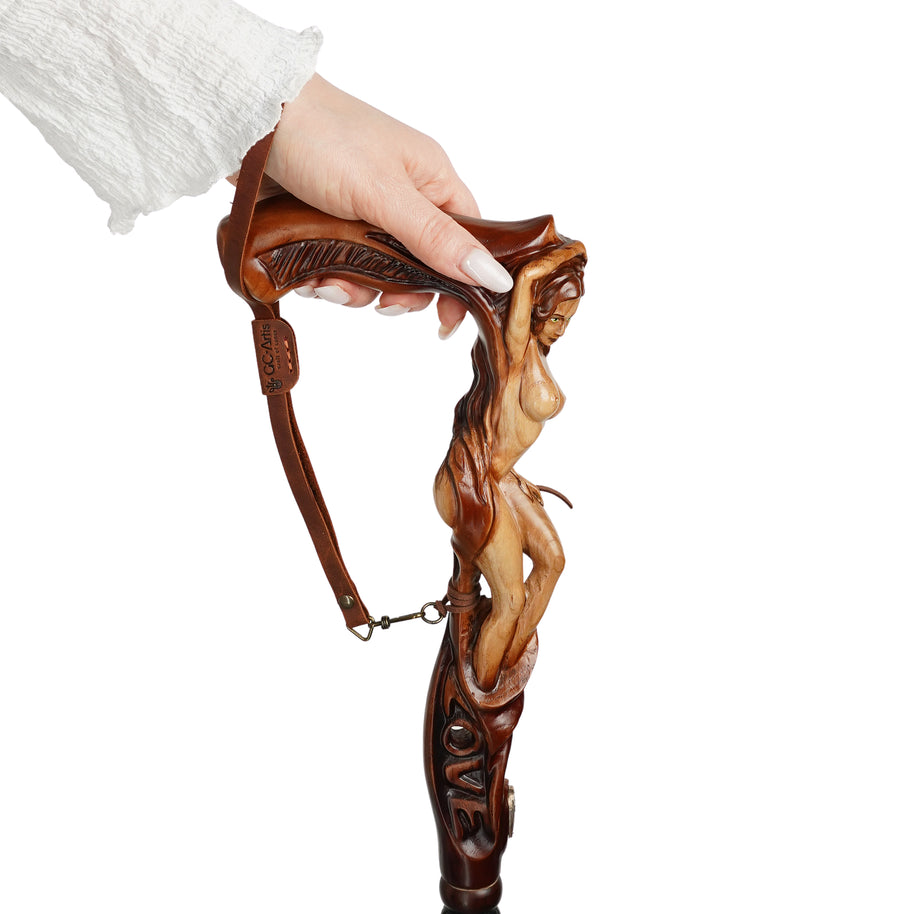 LOVE SEXY Canne en bois pour femme nue