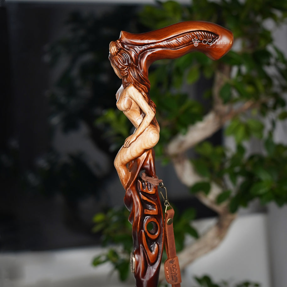 LOVE SEXY Canne en bois pour femme nue