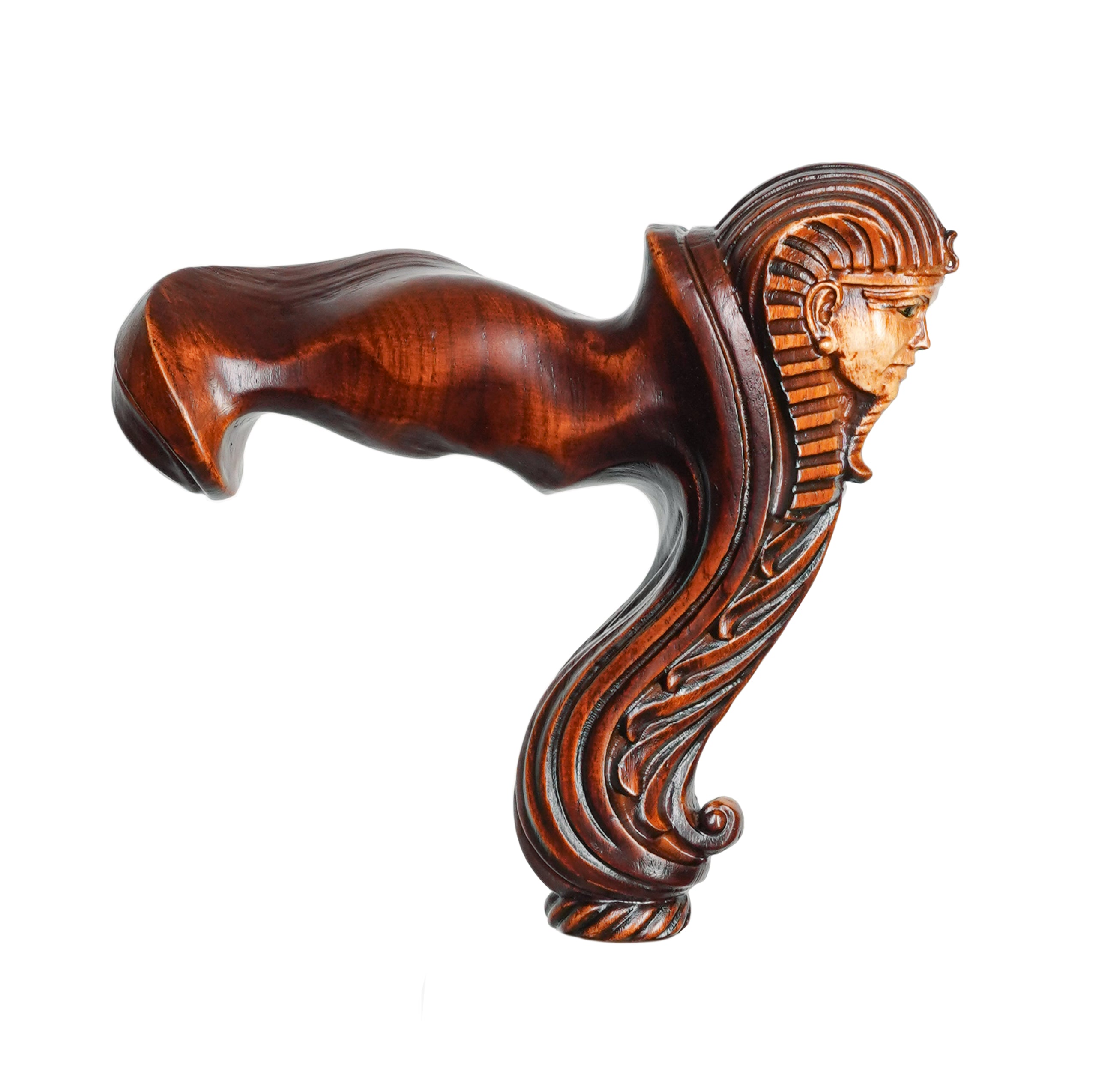 Replacement Ergonomic Wooden Handle for Walking Stick Cane without a shaft