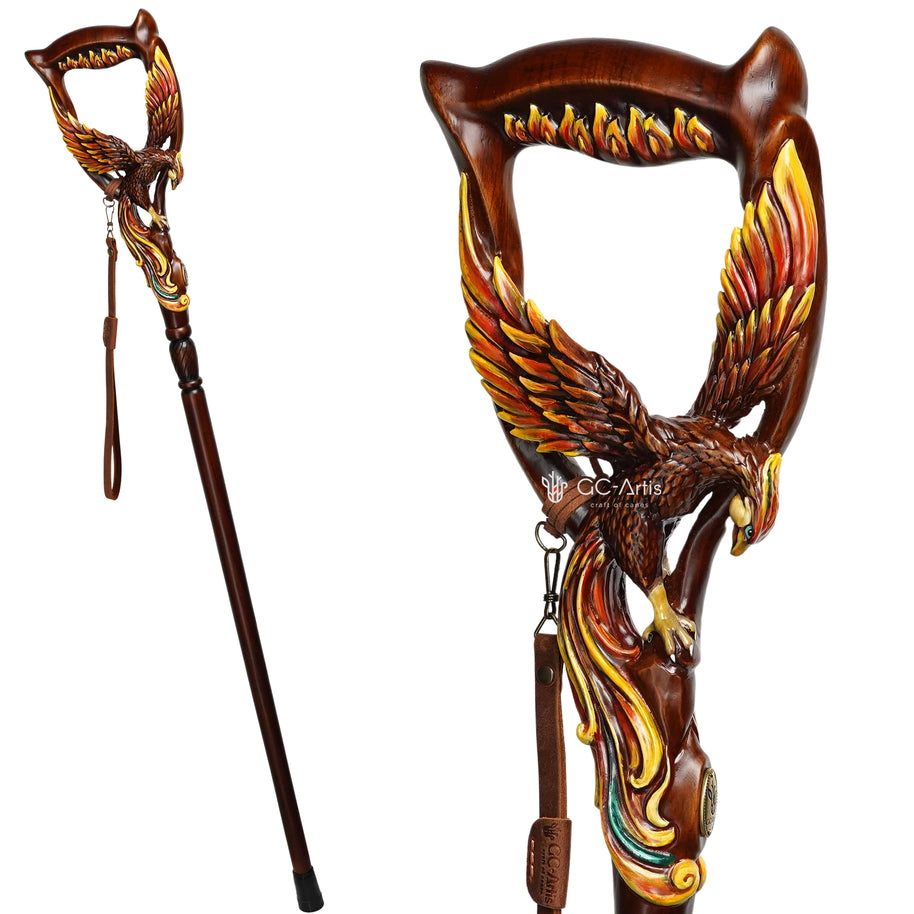 Phoenix Bird Dark – Hand-Carved