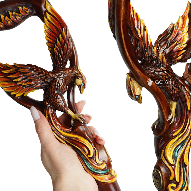 Phoenix Bird Dark – Hand-Carved
