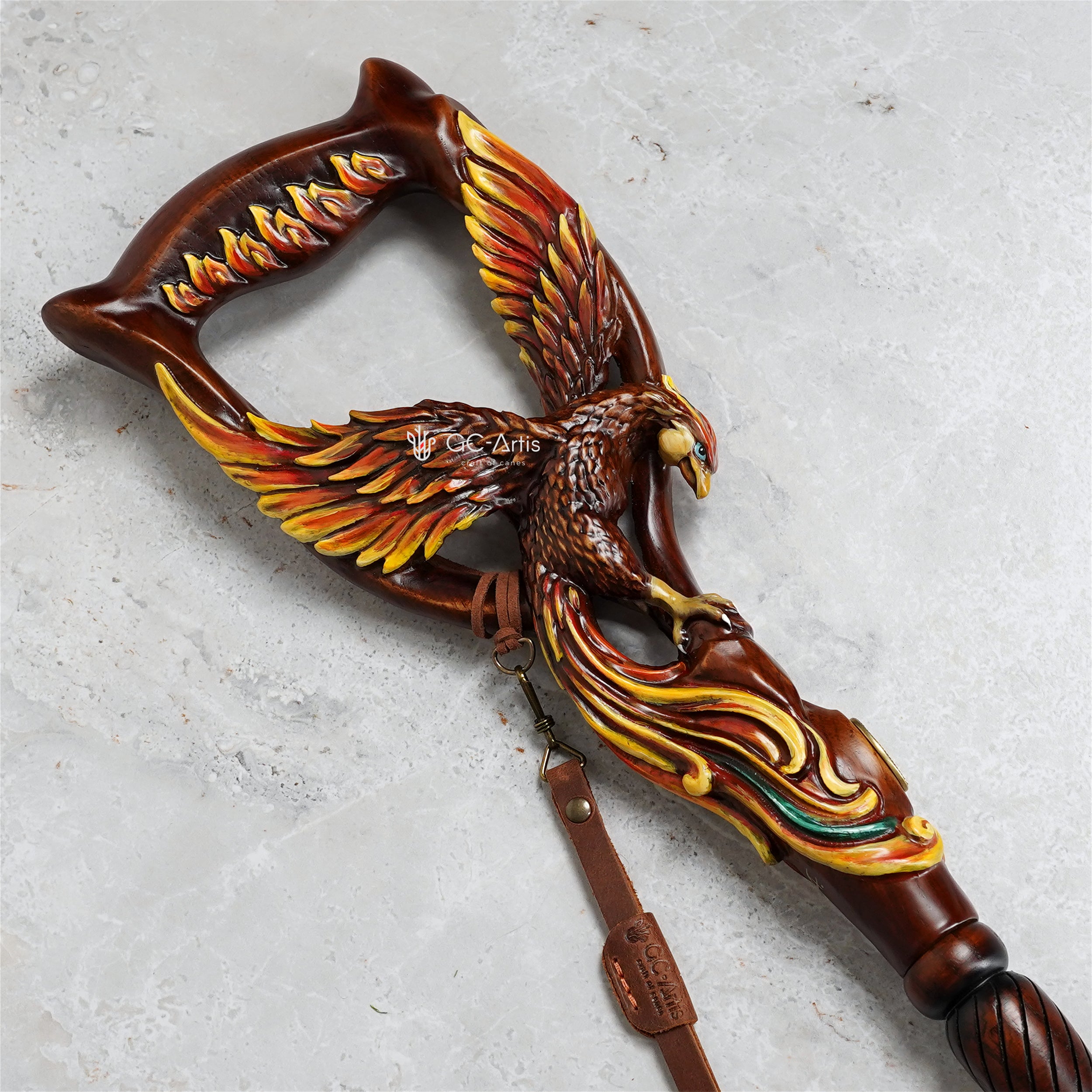 Phoenix Bird Dark – Hand-Carved