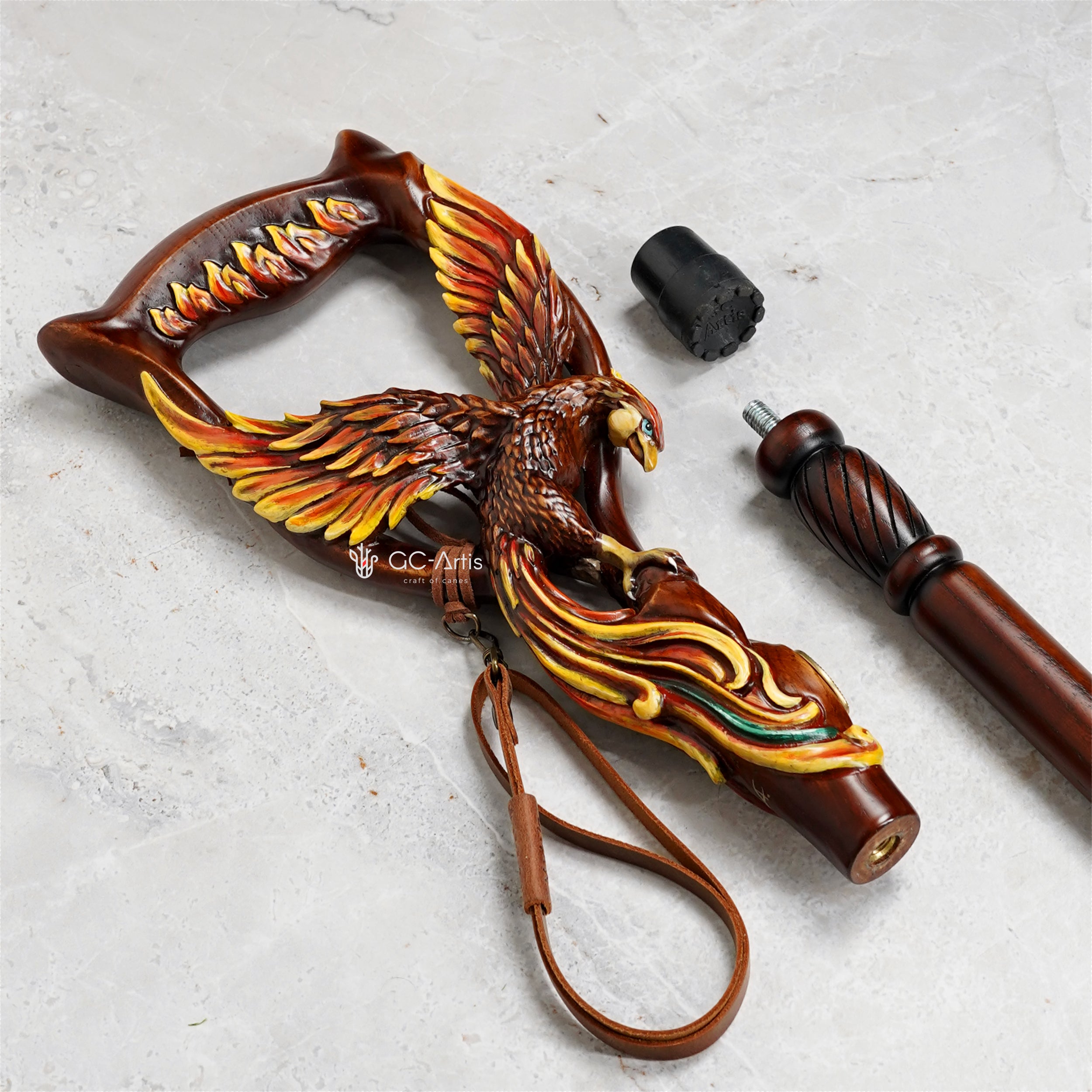 Phoenix Bird Dark – Hand-Carved