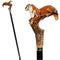 American Puma, Wild Cat Light Wooden Handpainted Walking Stick Cane