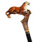 American Puma, Wild Cat Light Wooden Handpainted Walking Stick Cane
