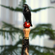 The Raven's Crystal Walking Staff