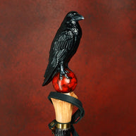 The Raven's Crystal Walking Staff