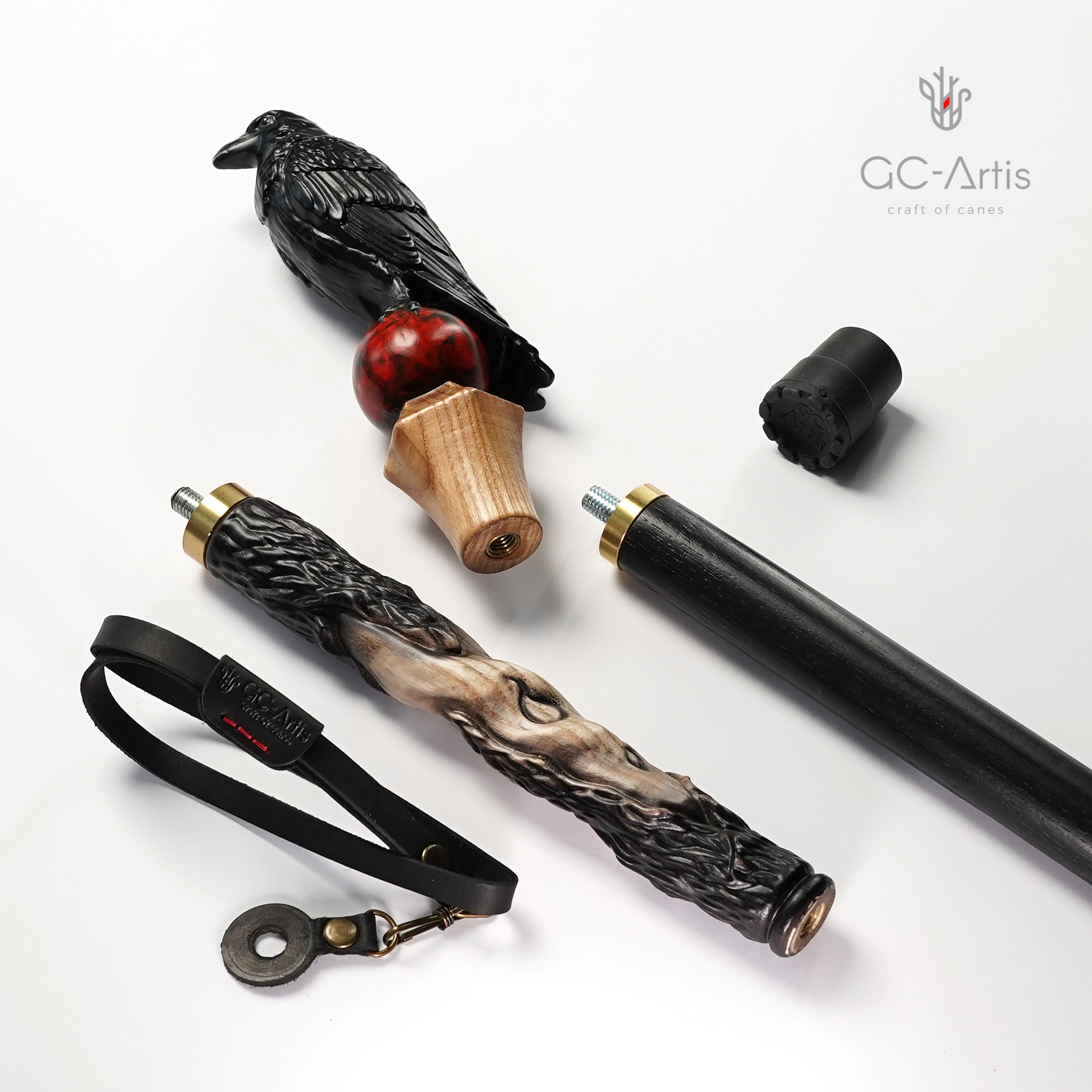 The Raven's Crystal Walking Staff