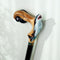 Light Wood Walking Cane Shark Fish Sea Style Handpainted