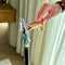 Light Wood Walking Cane Shark Fish Sea Style Handpainted