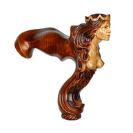 Manche en bois ergonomique de rechange pour canne de marche sans la tige