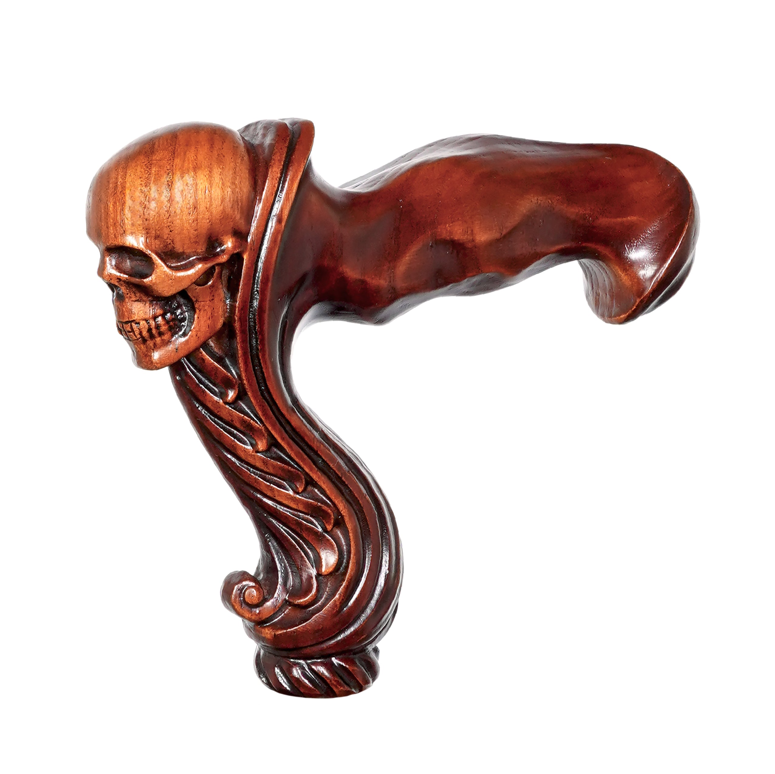 Replacement Ergonomic Wooden Handle for Walking Stick Cane without a shaft