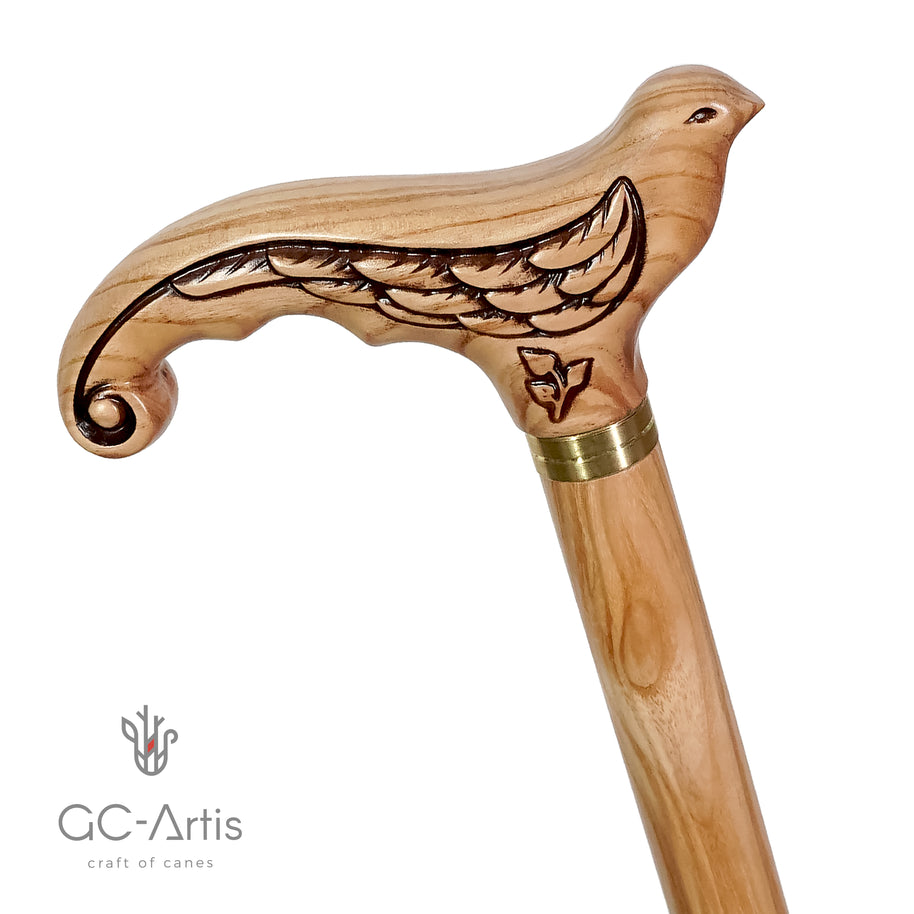 Canne de marche en bois léger hirondelle pour femme