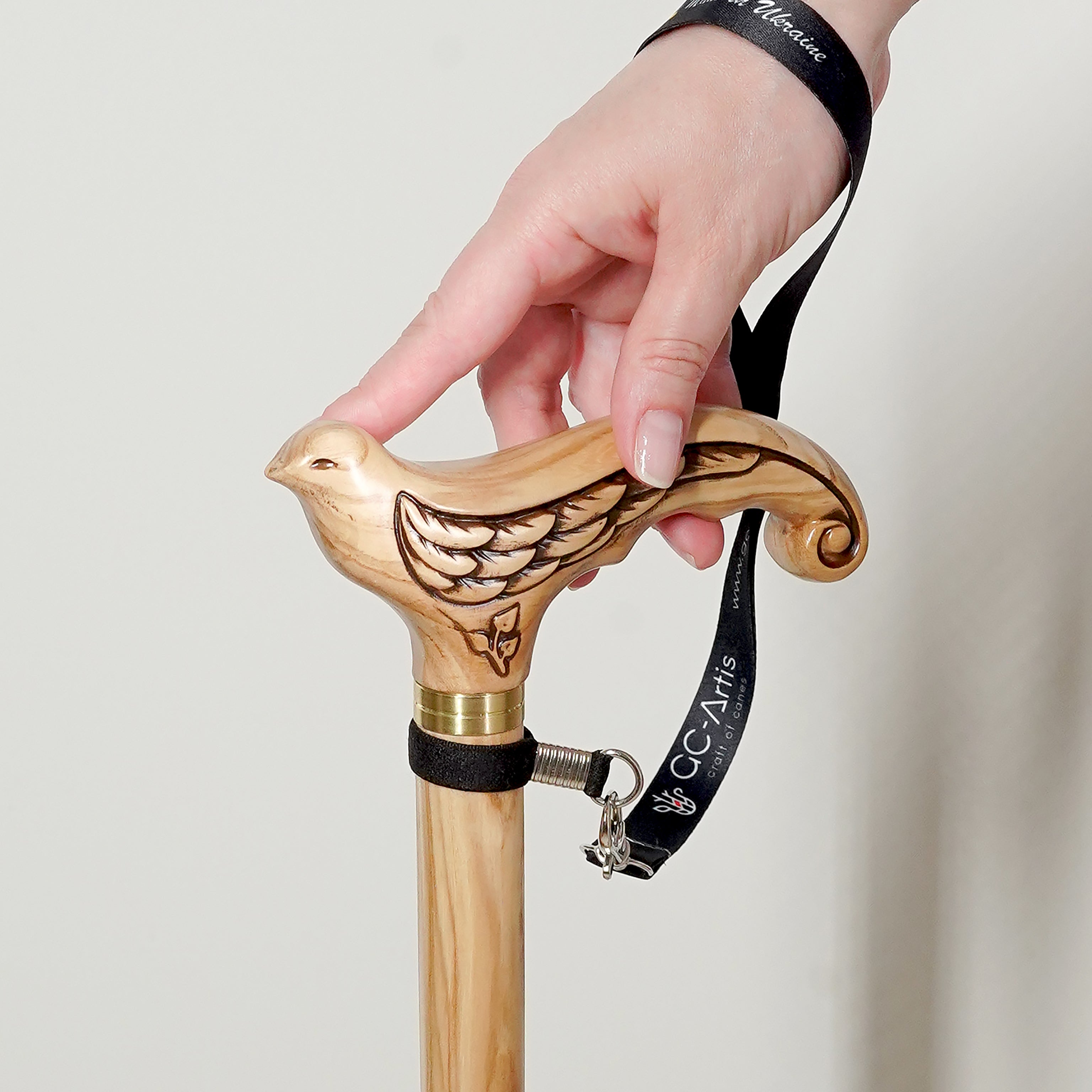 Swallow Bird Light Wooden Cane ladies walking stick