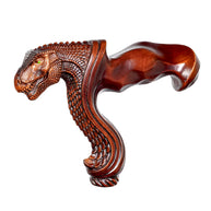 Replacement Ergonomic Wooden Handle for Walking Stick Cane without a shaft