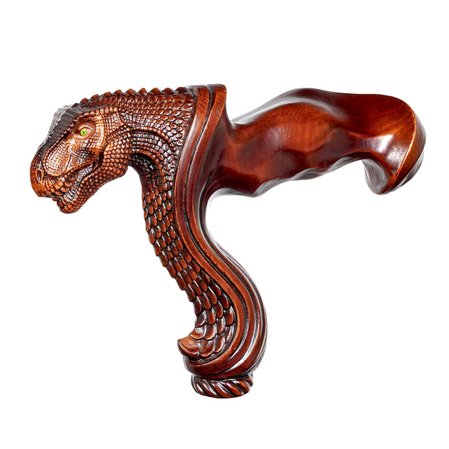 Replacement Ergonomic Wooden Handle for Walking Stick Cane without a shaft