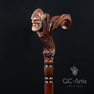 Guerrero vikingo - Bastón de madera con empuñadura ergonómica de palma