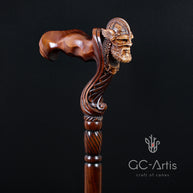 Guerrero vikingo - Bastón de madera con empuñadura ergonómica de palma