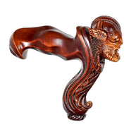 Replacement Ergonomic Wooden Handle for Walking Stick Cane without a shaft
