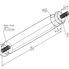 Extension Shaft section for GC-Artis Walking cane