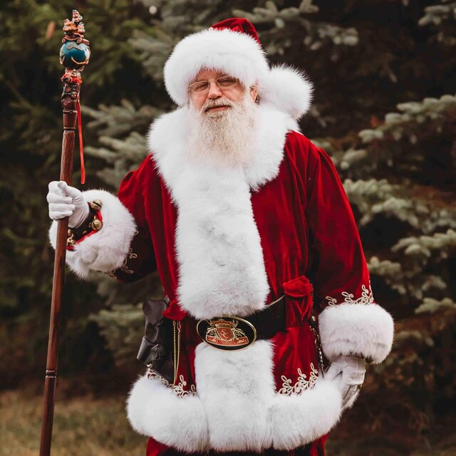 Wooden Walking Staff for Santa Claus wood carved walking stick cane with Reindeer Rudolph and Elves