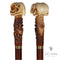 Collectible Walking Stick Cane Eagle Skull with Stylish Art Stone Handle, wooden shaft Walking Cane with skull & spider for man women