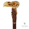 Collectible Walking Stick Cane Eagle Skull with Stylish Art Stone Handle, wooden shaft Walking Cane with skull & spider for man women