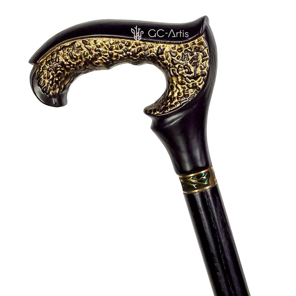 GRACE Black Wooden Walking Cane - Elegant Fashion Walking stick for men women old elderly with comfortable handle