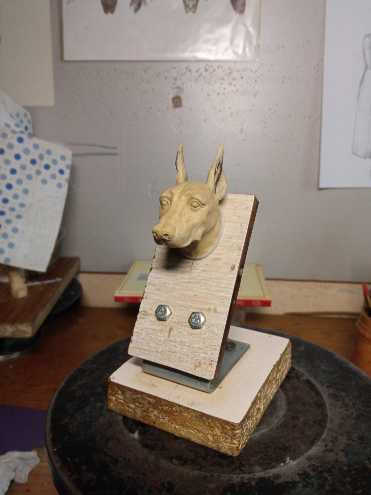 Doberman Dog Brass Walking Cane Bronze casted Wood & metal black handle walking stick cane for men women, stylish ladies gentleman senior