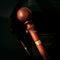 Classic Knob Style walking stick with Ball - Dark wood Walking Cane with Elegant topper & brass collar