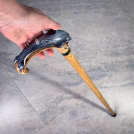 Wooden Cane Walking Stick Dolphin - Wood Carved Cane, Handpainted handle & Light shaft Sea Wave Style gift for lady or genleman