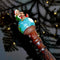 Small Wooden Walking Staff for Ms. Santa Сlaus or Santa's assistants Elf on a Globe wood carved handpainted Christmas custume acessory stick