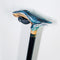 Wooden Cane Walking Stick Blue Whale - Wood Carved Cane, Light Handpainted handle & Black shaft Sea Wave Style for man woman