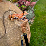 Hand-painted Walking Cane Stick - Fox, Cool Wood carved ladies accessory